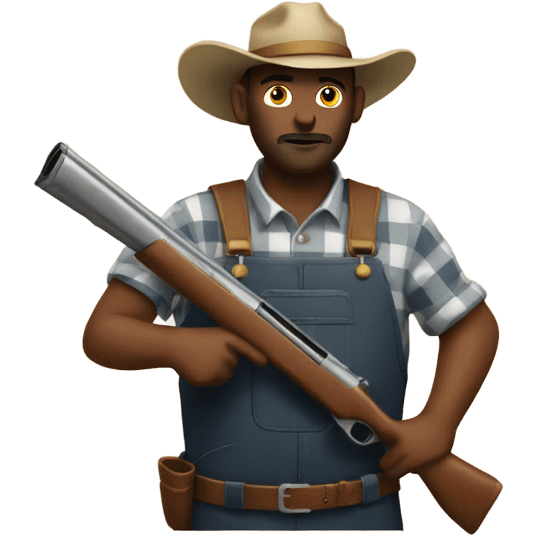 Farmer with a shotgun emoji