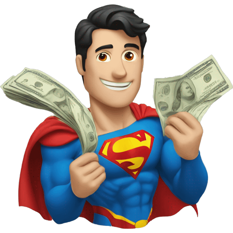 superman with money emoji