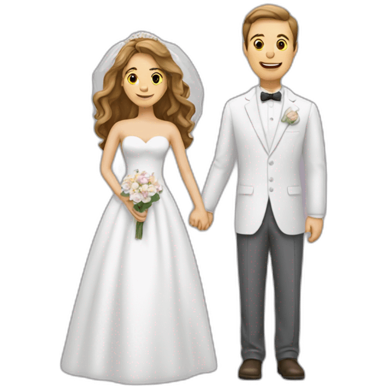 Un homme et une femme mariage emoji