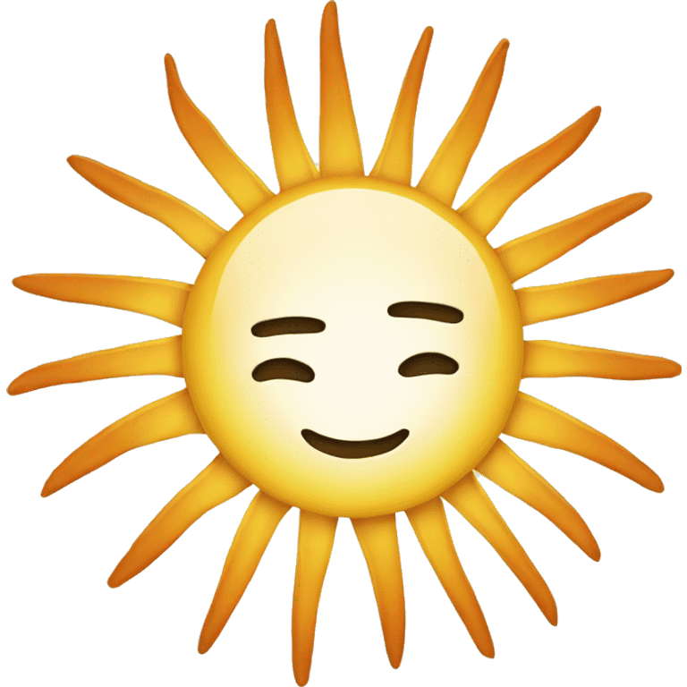 Sun with fine simle emoji