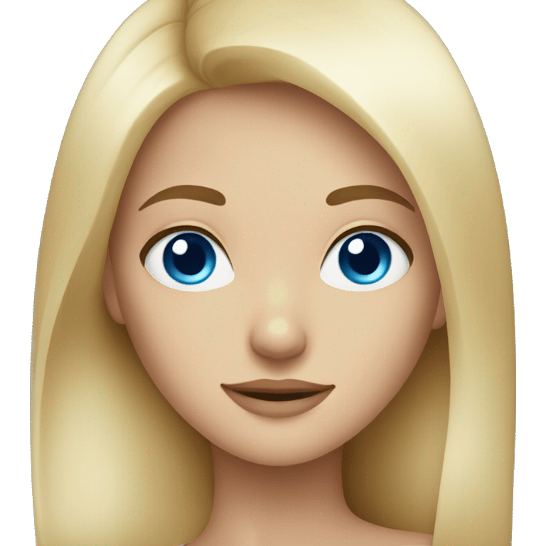 Blonde girl with blue eyes  emoji