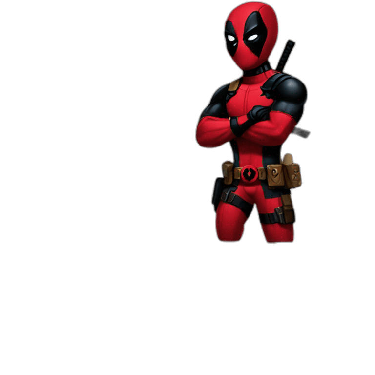 Deadpool mixed with venom emoji