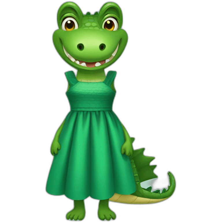 crocodile in a dress emoji