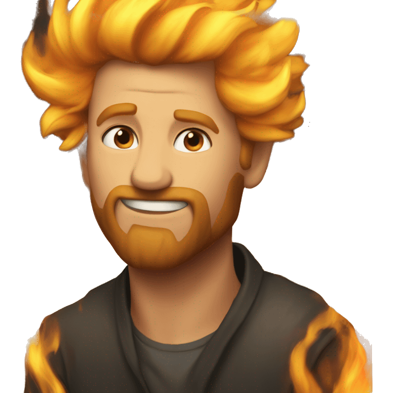 Free write on fire with In fire hea emoji