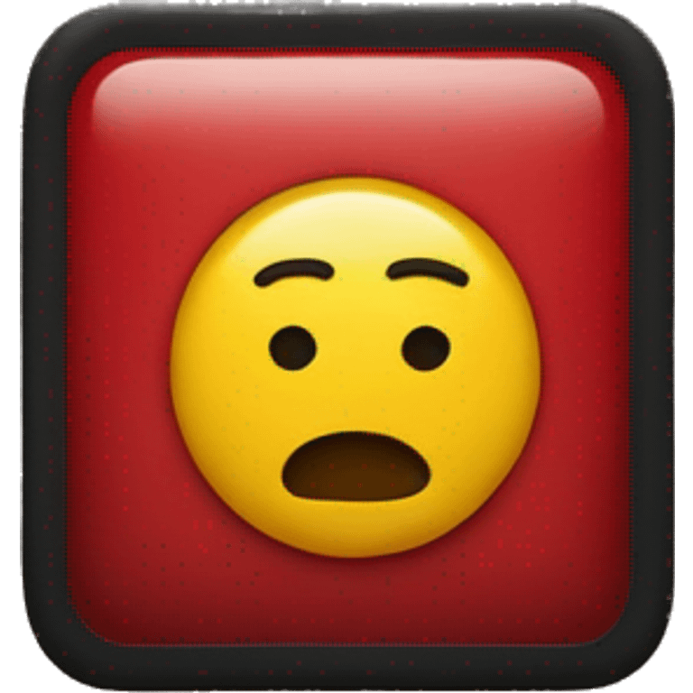 a wavy black and red rectangle with a yellow circle in the middle emoji