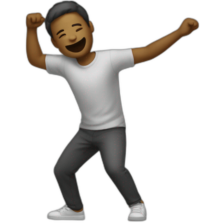 Person dabing emoji