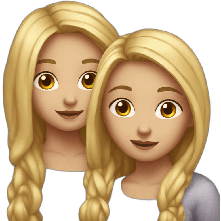 Deux filles meilleure amie emoji