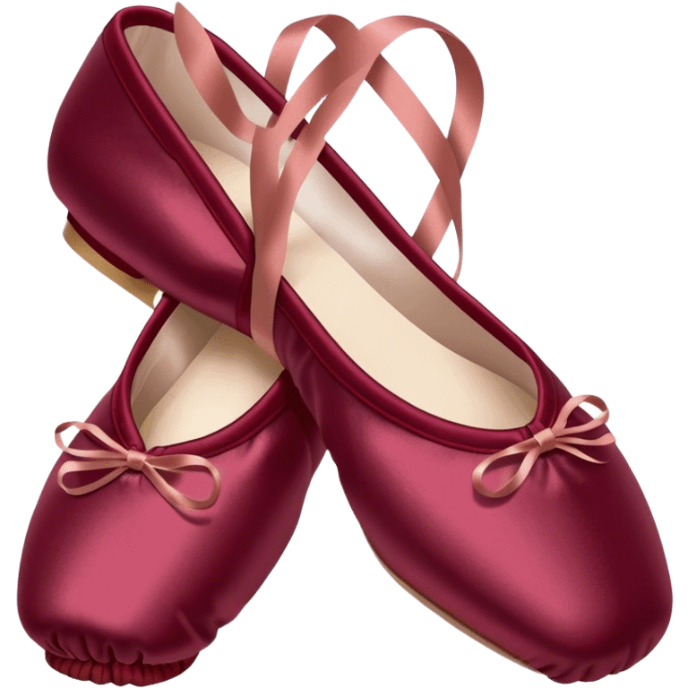 Burgundy pointe shoes emoji