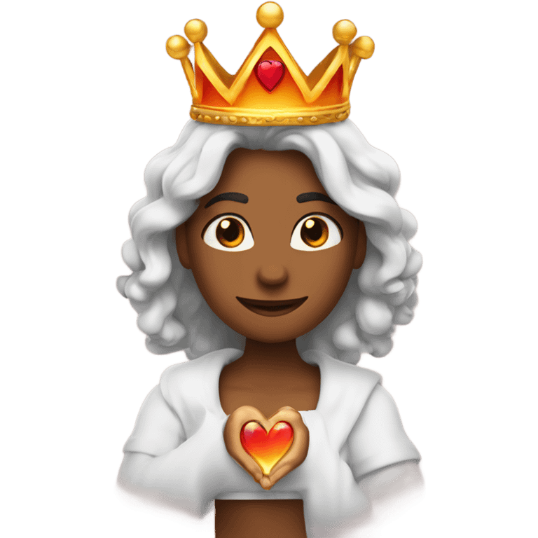 I want a flaming heart ❤️‍🔥 wearing a crown 👑  emoji