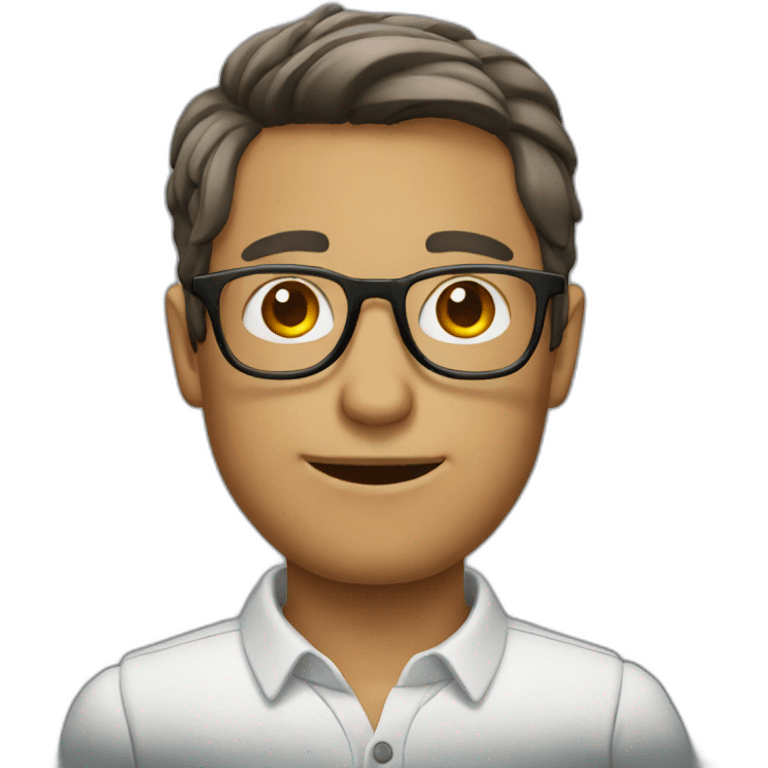 Guy with glasses emoji