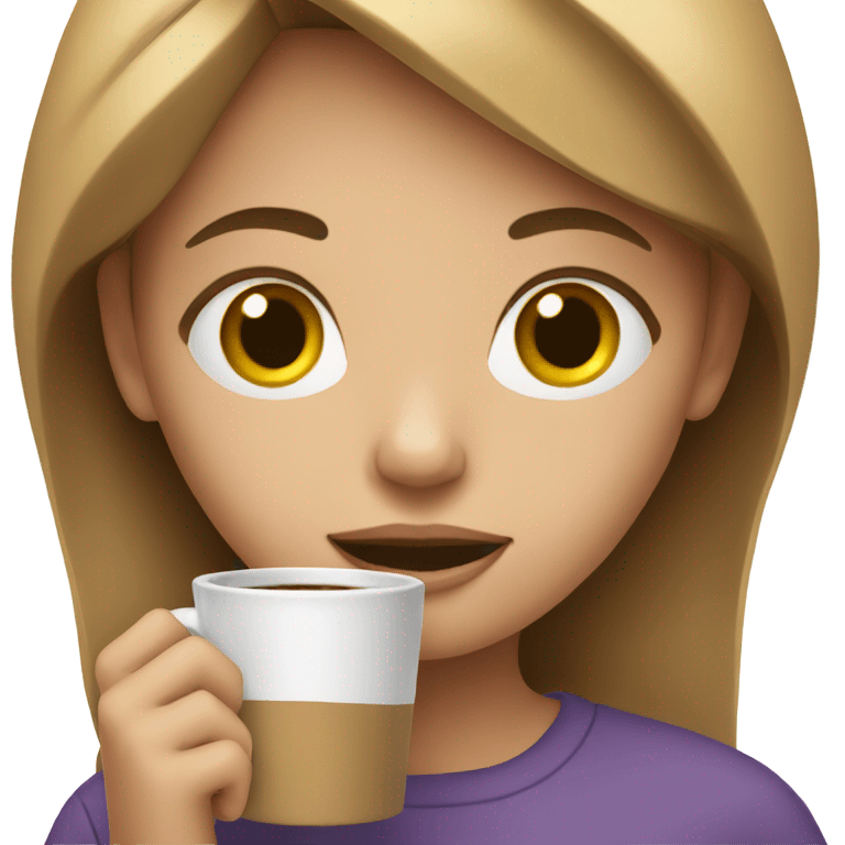 Girl with coffe emoji