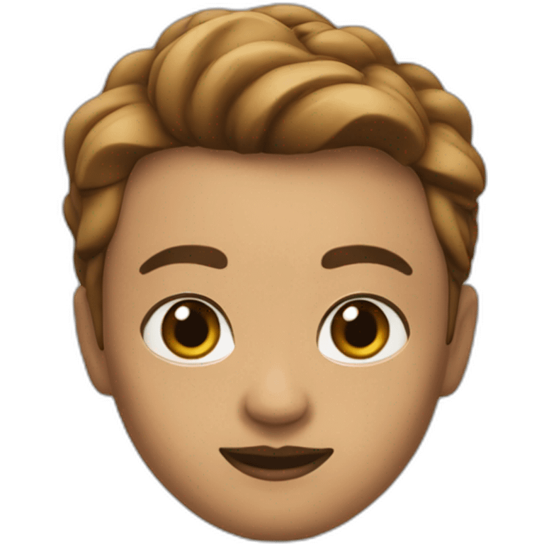 Memoji brun yeux bleus jeune emoji