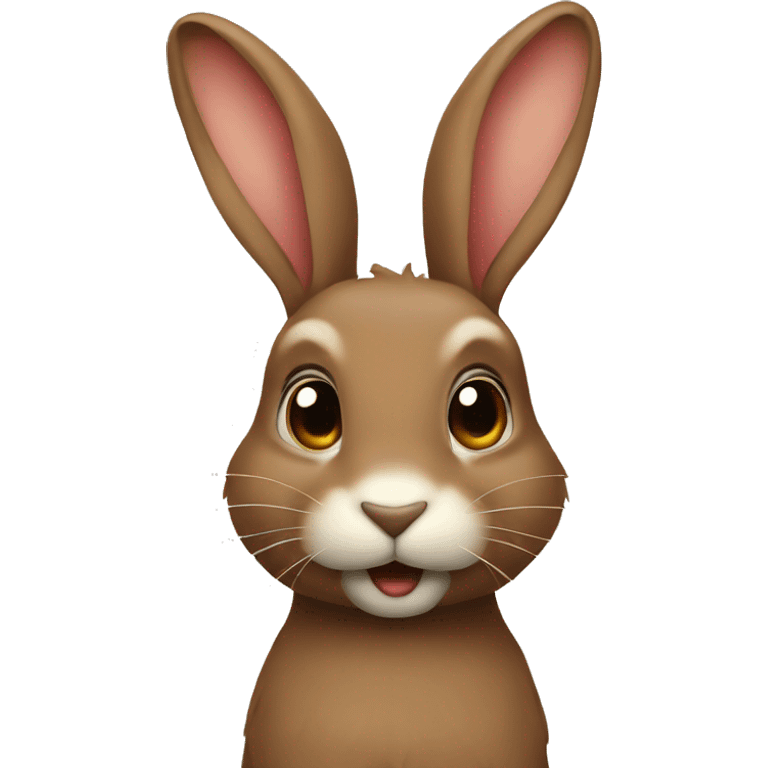 Brown rabbit w emoji