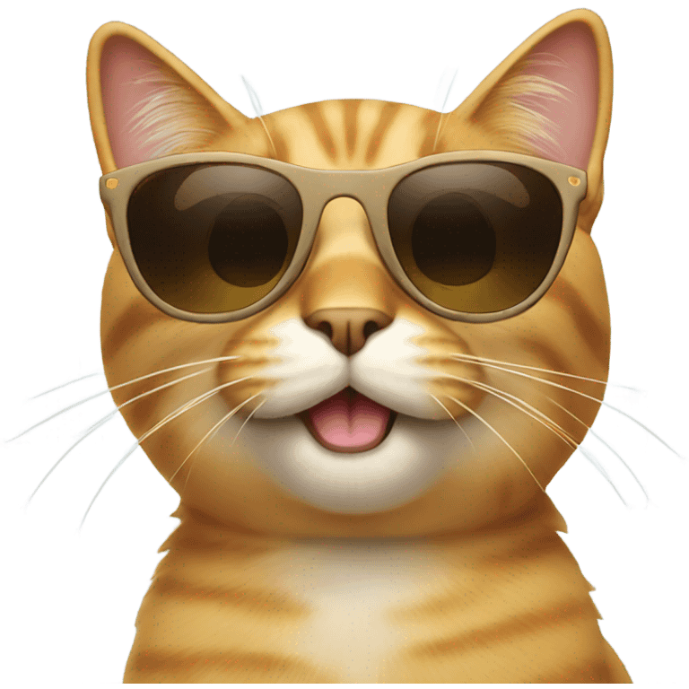 Cat with sunglasses emoji