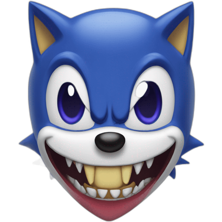 sonic with vampire fangs emoji