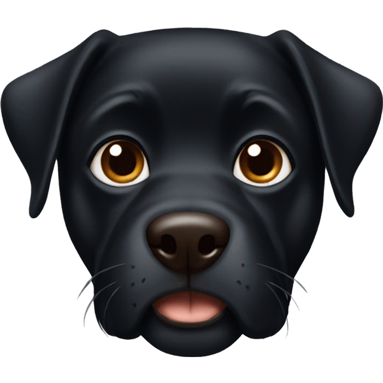 Black Dog with Brown eyes emoji