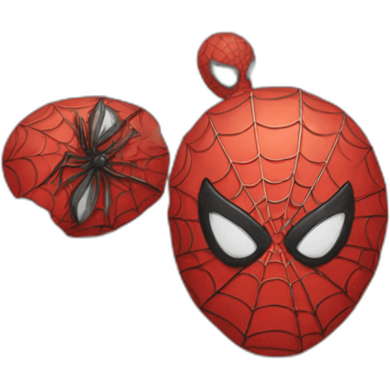 Round Spiderman mask emoji