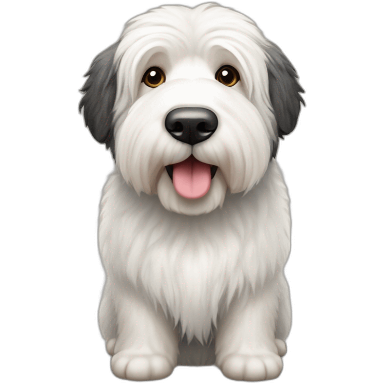 Dog old english sheepdog full-height emoji