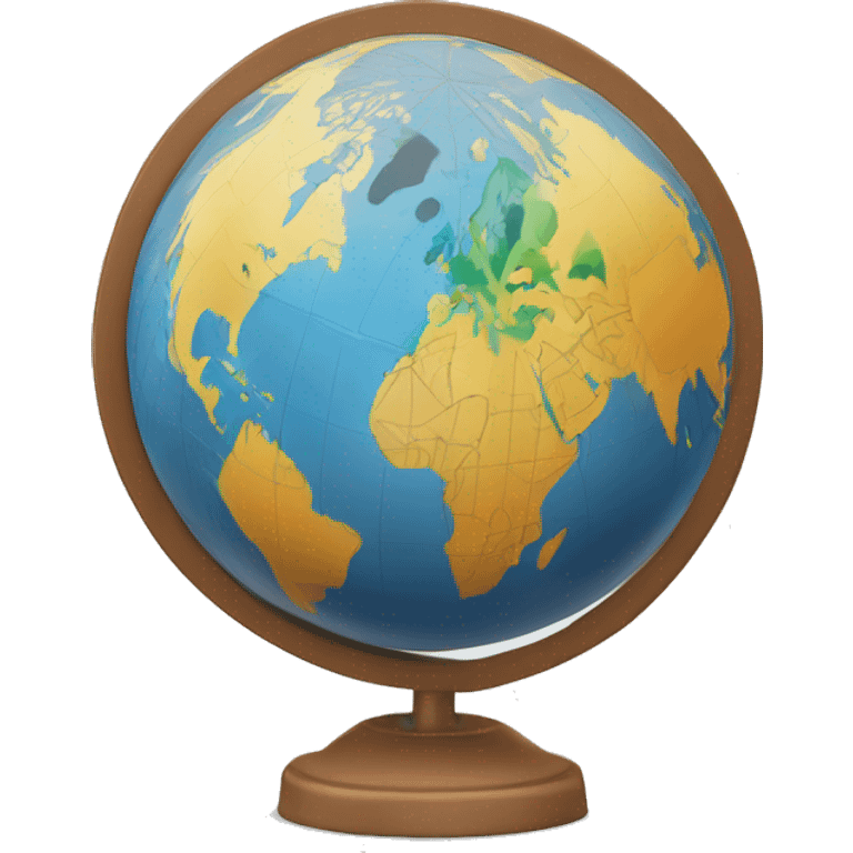 A globe with a chart, representing global statistics and data analysis. emoji