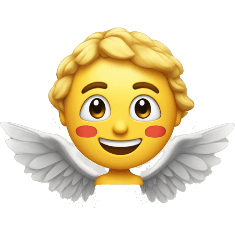 Smile face with wings  emoji