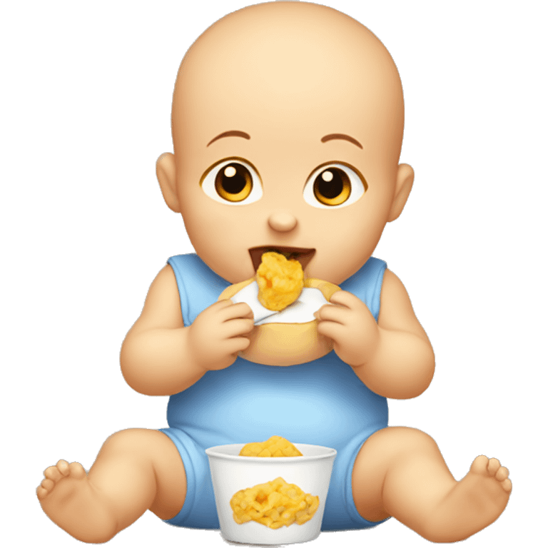 baby eating  emoji