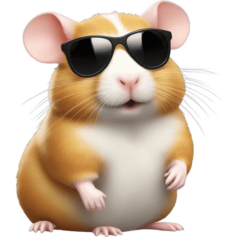 Hamster wearing sunglasses  emoji