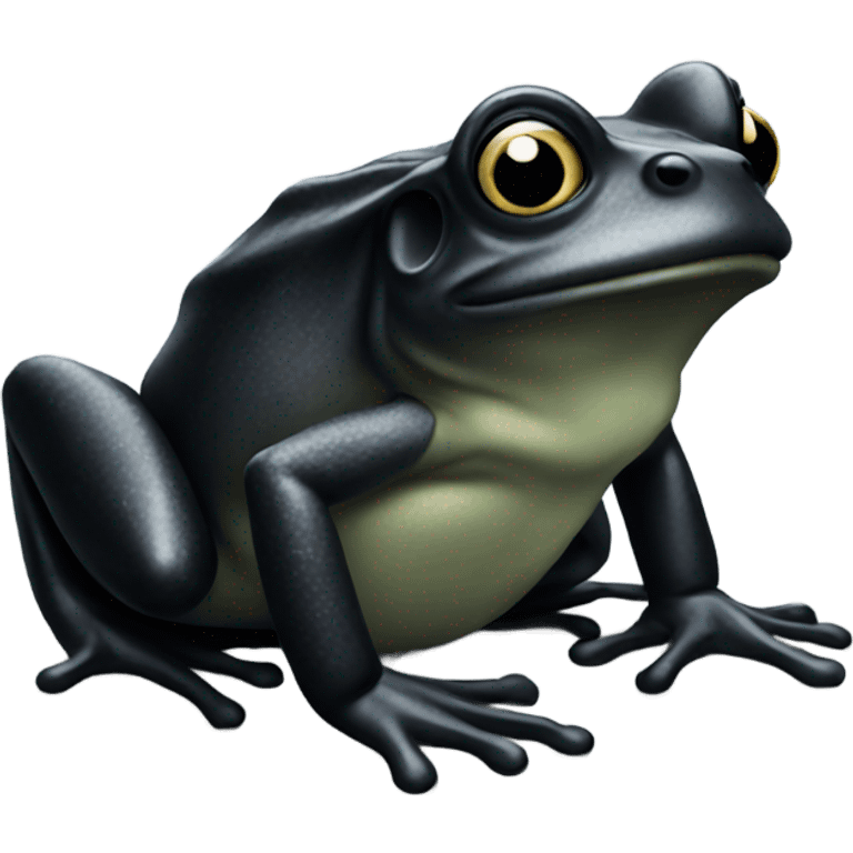 black frog emoji