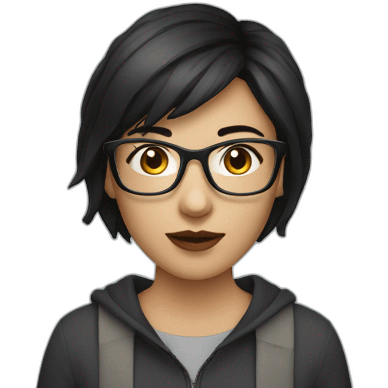 it-programmer-girl-dark-short-hair-without-glasses-with-macbook emoji