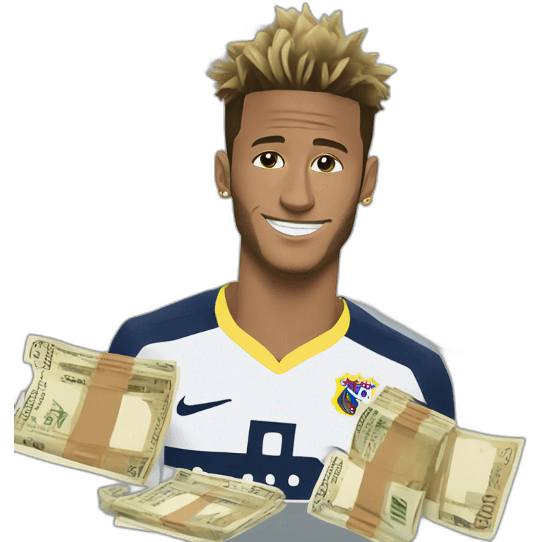 Neymar avec des billets emoji