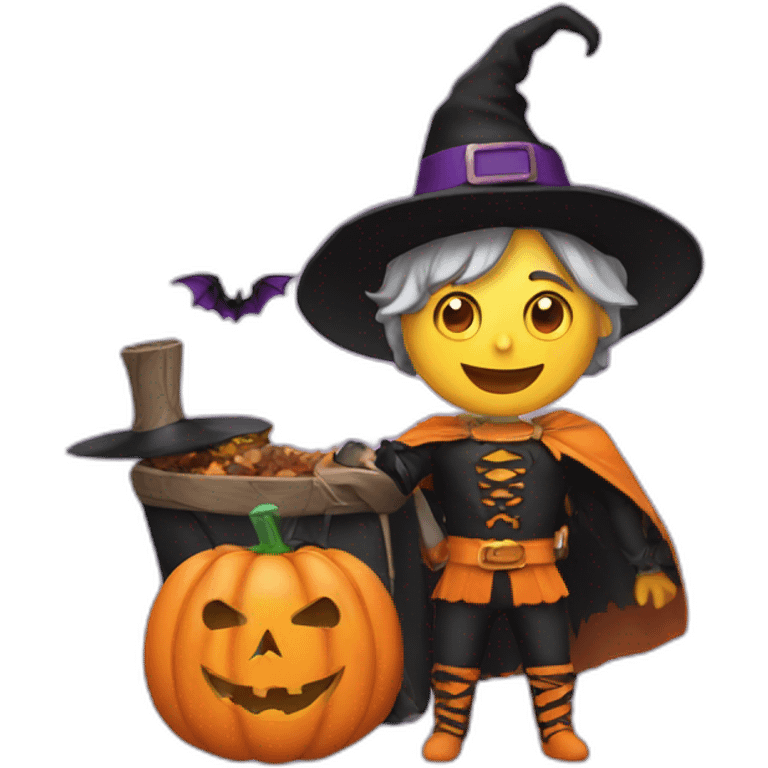 Halloween in Rollstuhl emoji