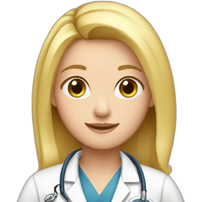 Veterinarian blonde emoji