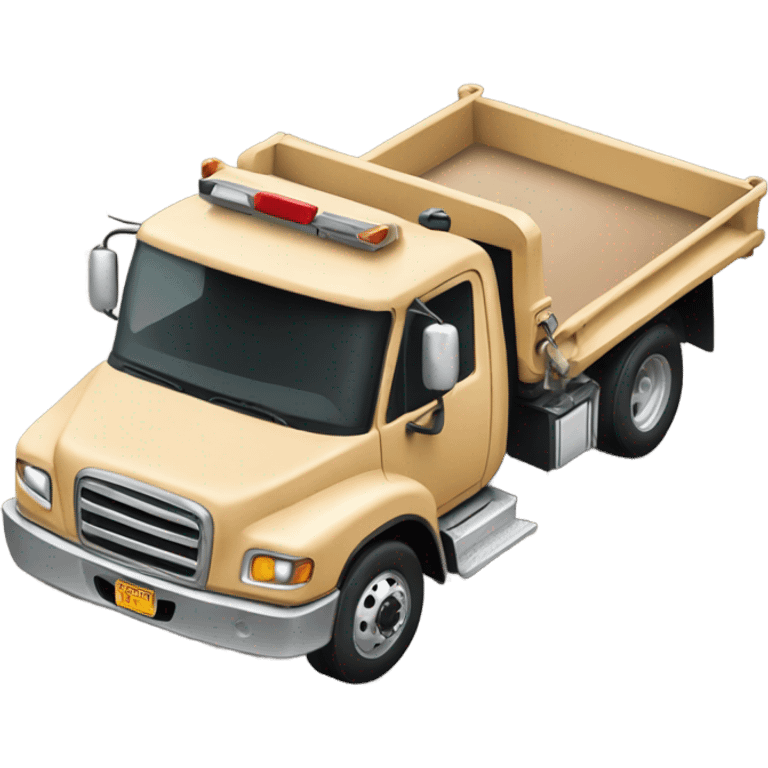 Tan flat bed tow truck emoji