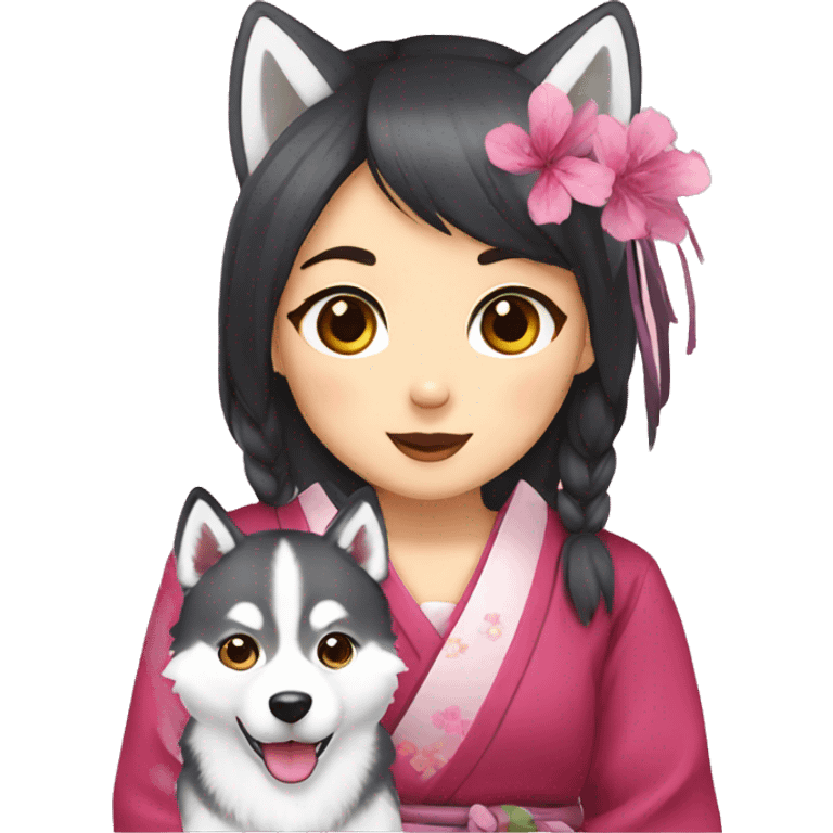 Girls japanese qnd husky emoji