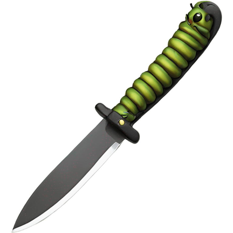 Caterpillar man knife emoji