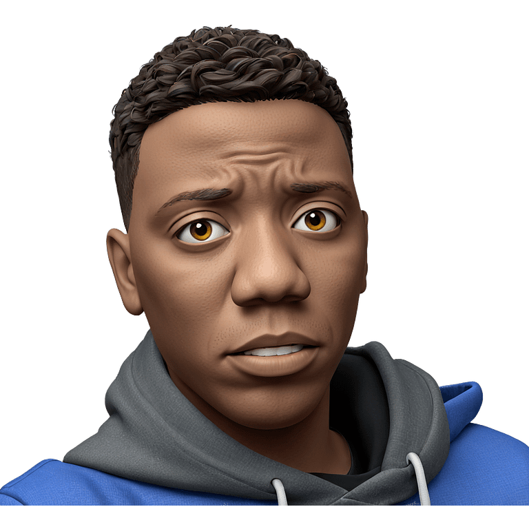 male in hoodie portrait emoji