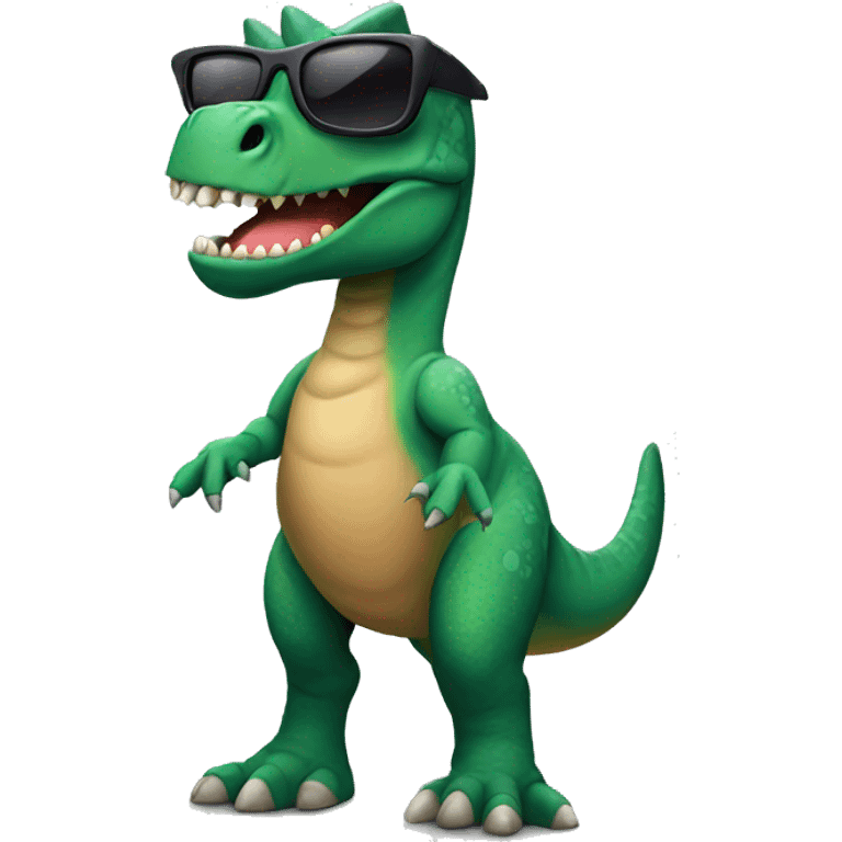 dinosaur with shades emoji