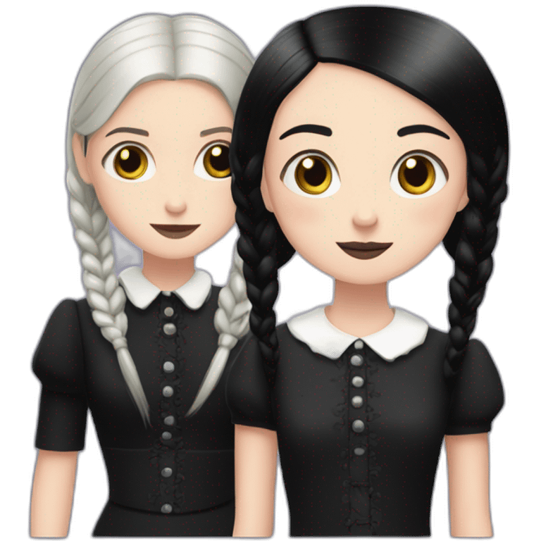 wednesday addams and enid sinclair emoji