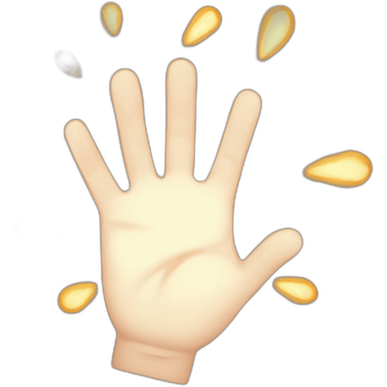 a hand holdong a Bengal light emoji