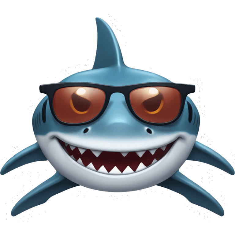 Shark with glasses emoji