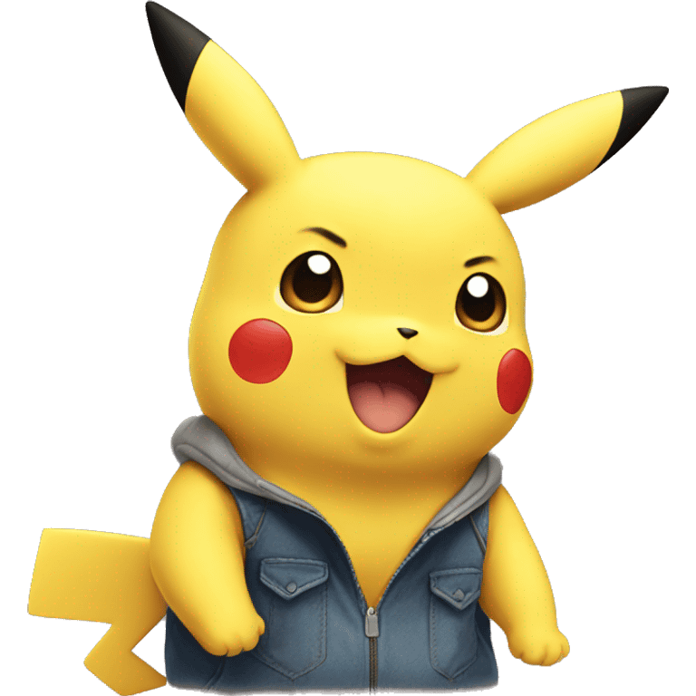 Pikachu watching someone emoji