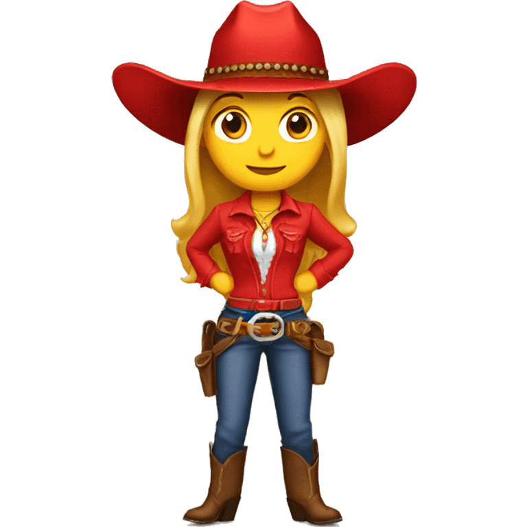 red cowgirl  emoji