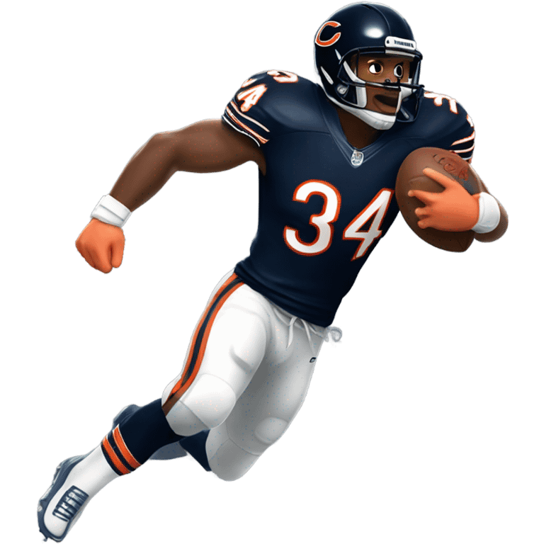 Chicago bears 34 Payton rushing emoji