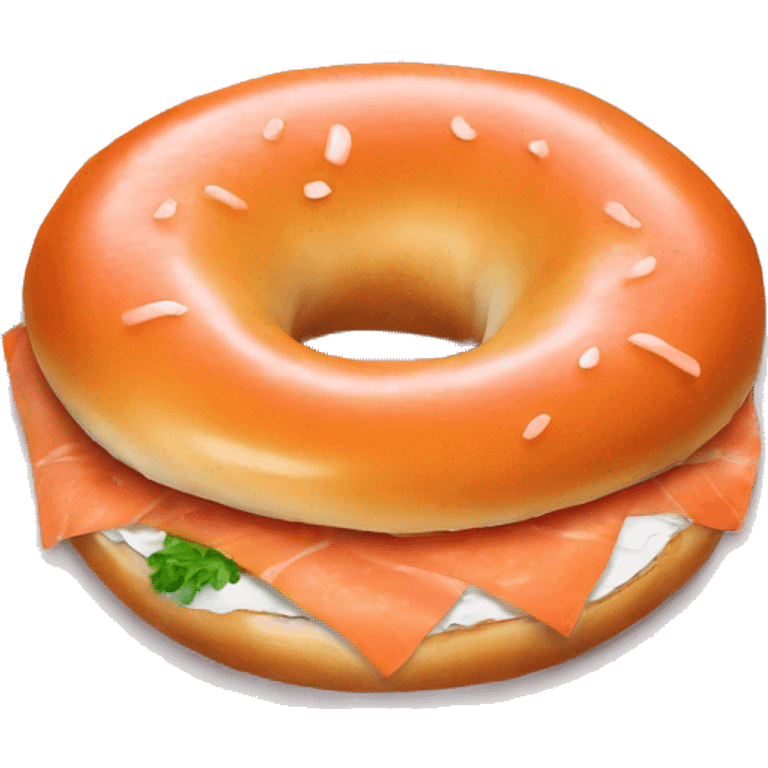 Bagel with lox emoji