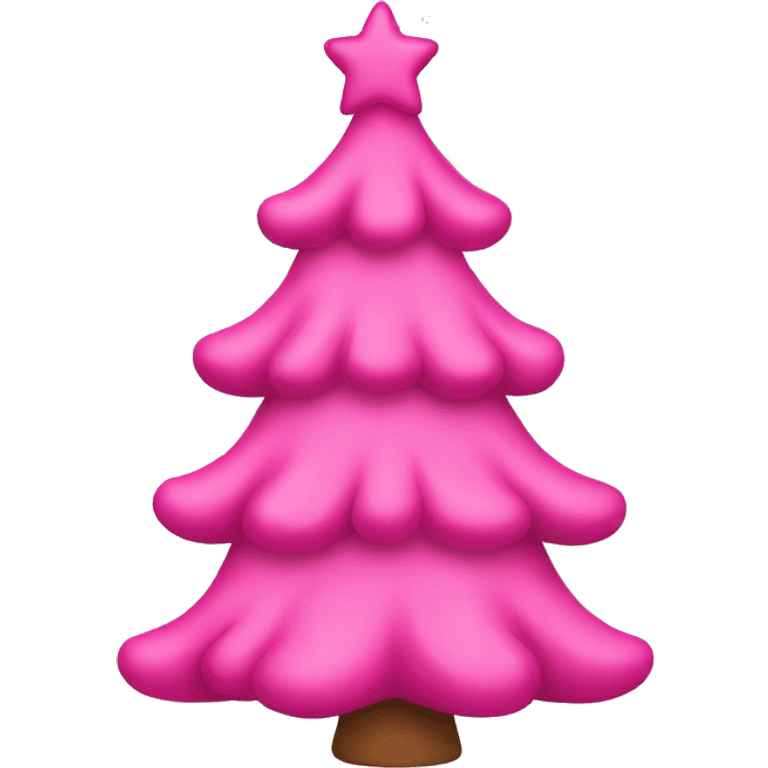 Pink Christmas tree emoji