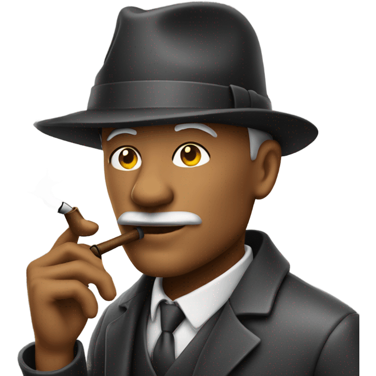 Guy with hat smoking pipe emoji