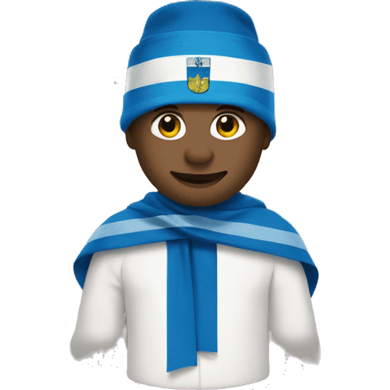 Estonian flag wearing estonian national clothes emoji