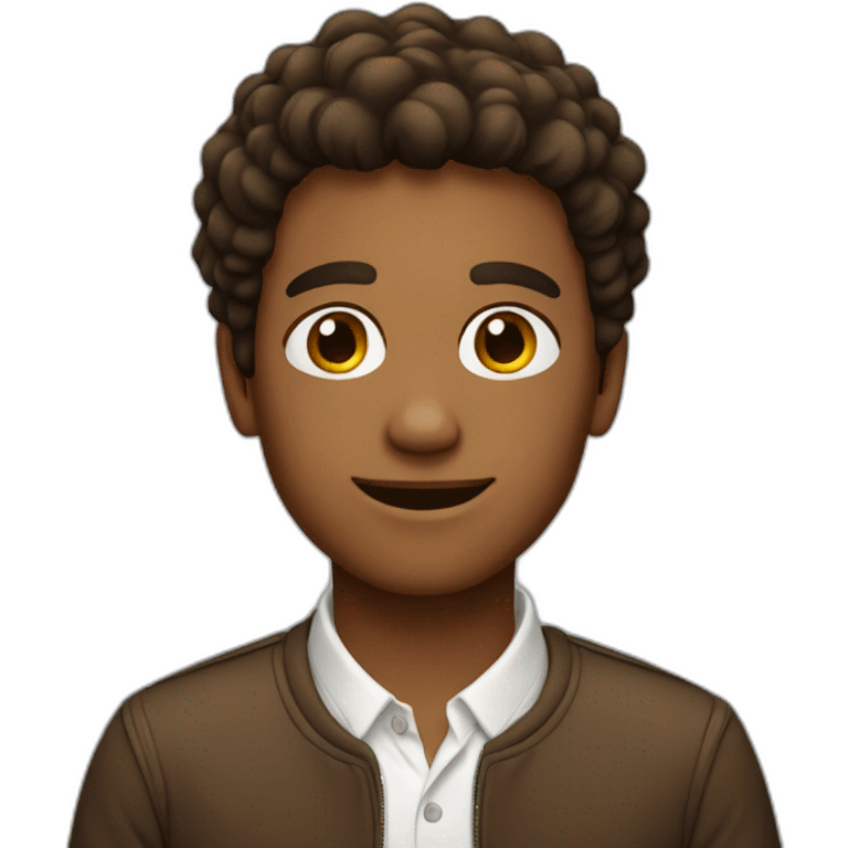 A young man with brown hait emoji