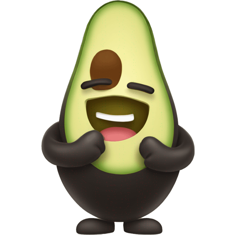 avocado with pumped hands emoji