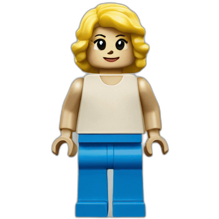 Blonde Lego Figur emoji