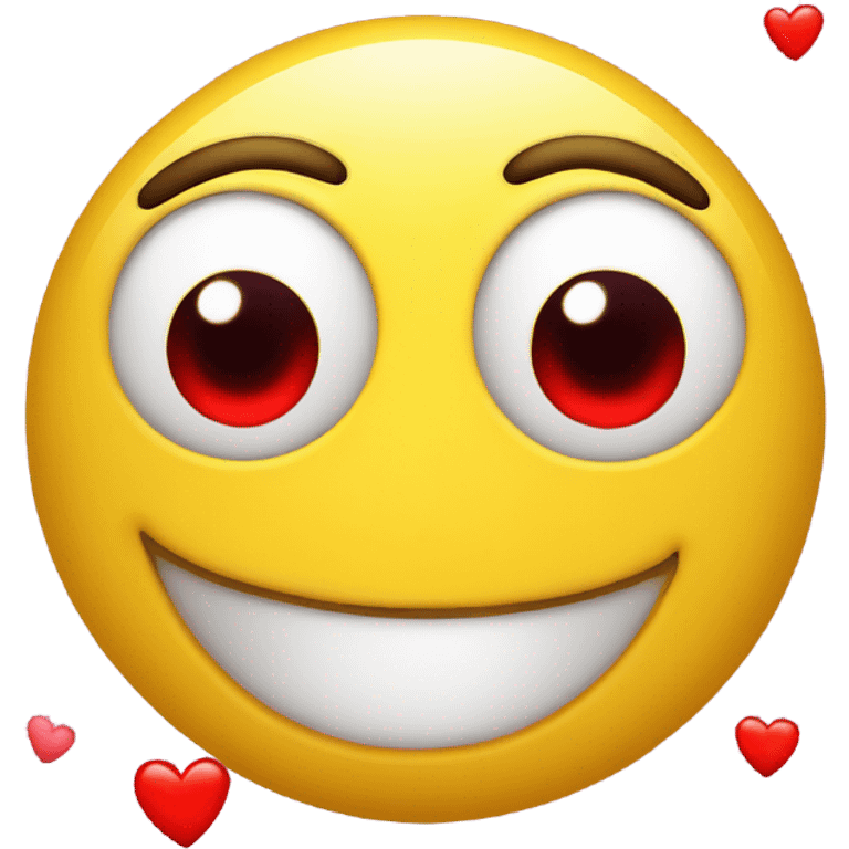 Emoji face with hearts emoji